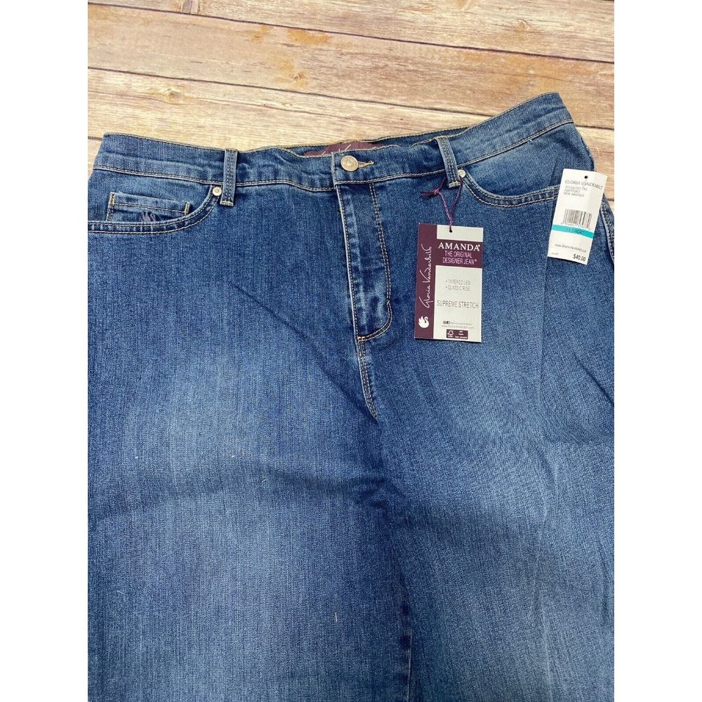 Gloria Vanderbilt Amanda Classic Jeans Tapered Leg Hartford Super Stretch 16S - Picture 2 of 4
